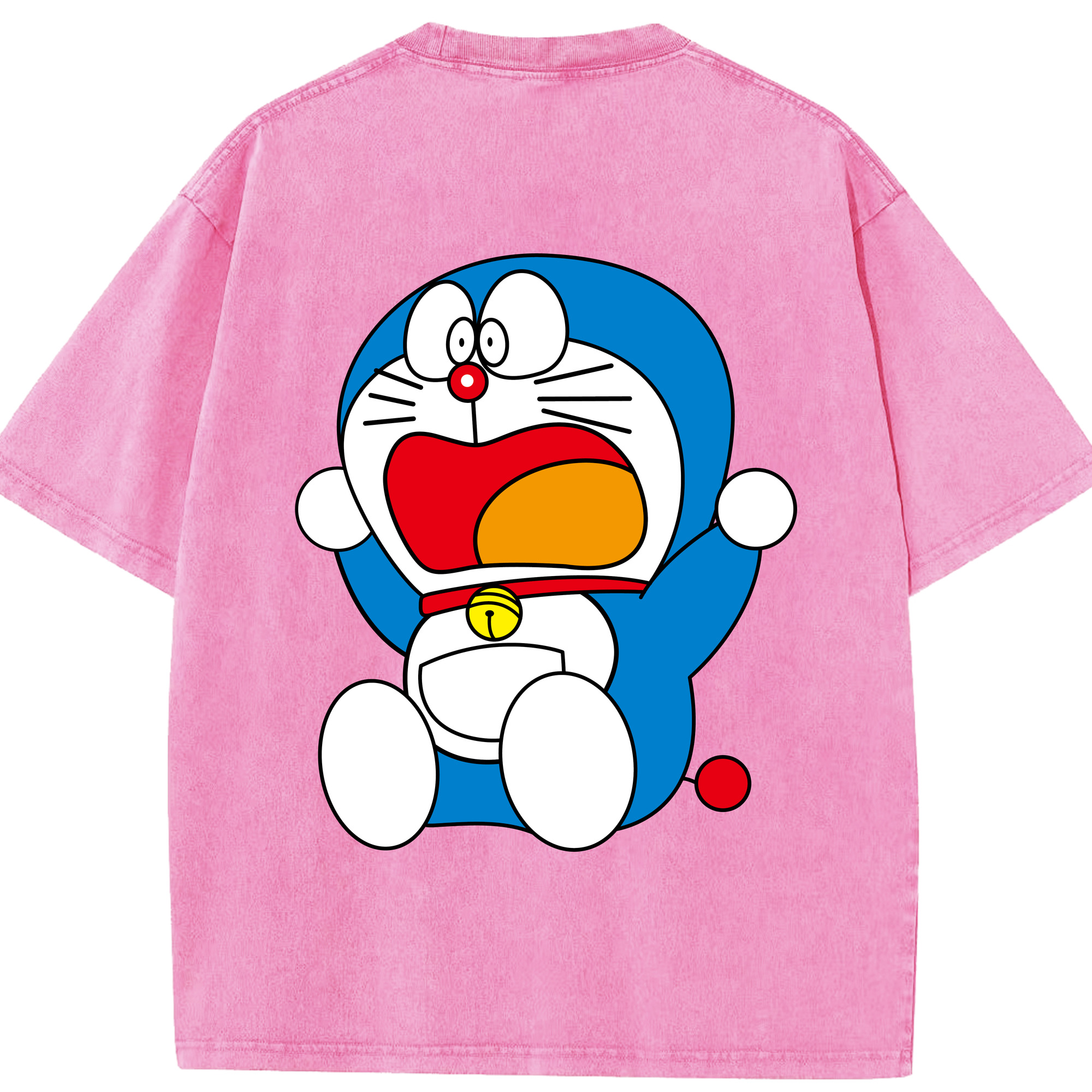 （画像用） ドラえもん Doraemon 綿100% ヴィンテージ風 半袖Tシャツ（背面プリント）